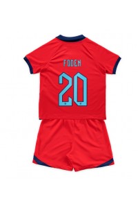 England Phil Foden #20 Babyklær Borte Fotballdrakt til barn VM 2022 Korte ermer (+ Korte bukser)
